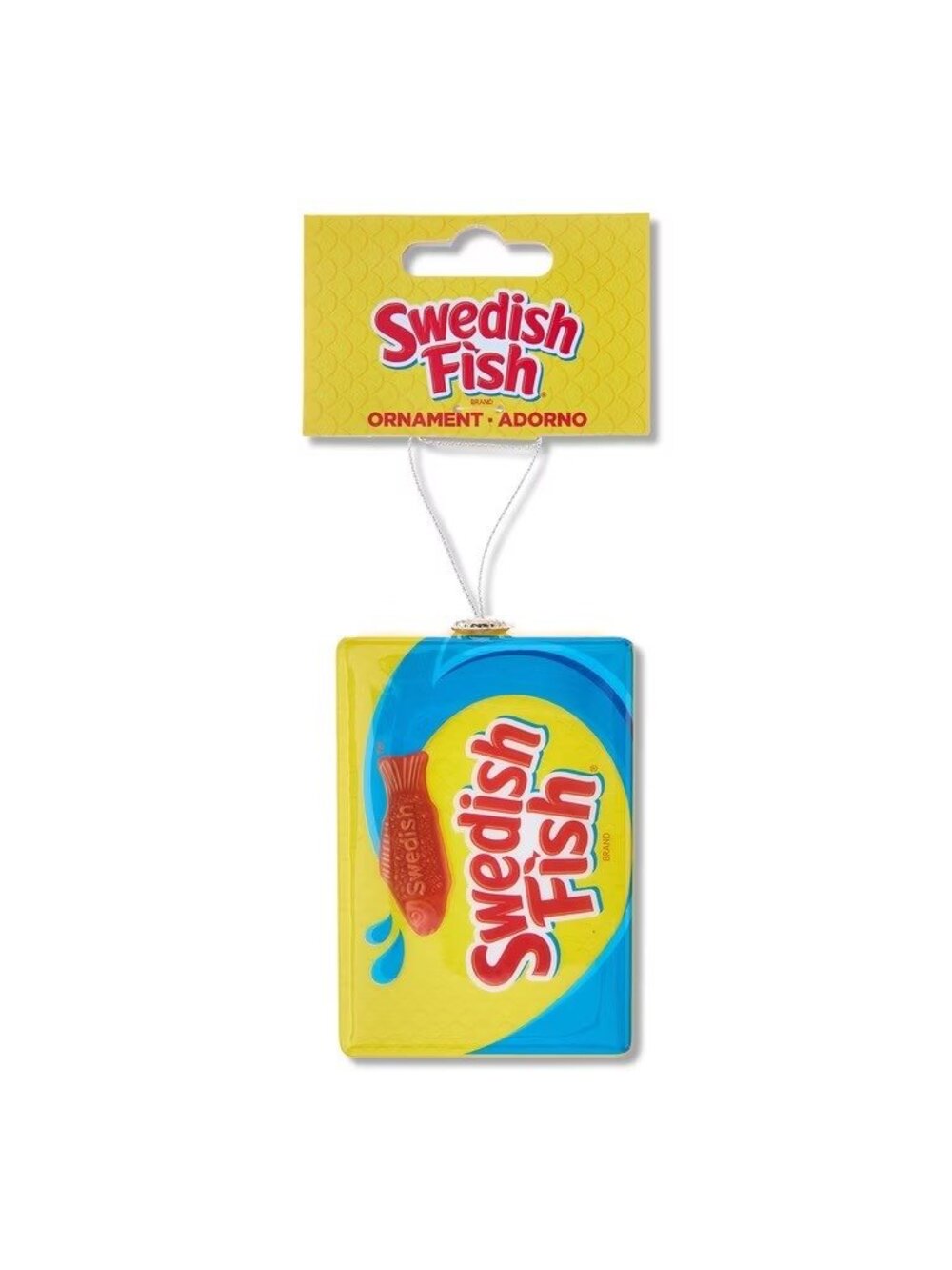 Swedish Fish Decoupage Holiday Christmas Ornament Yellow Red Collectible Ruz NEW